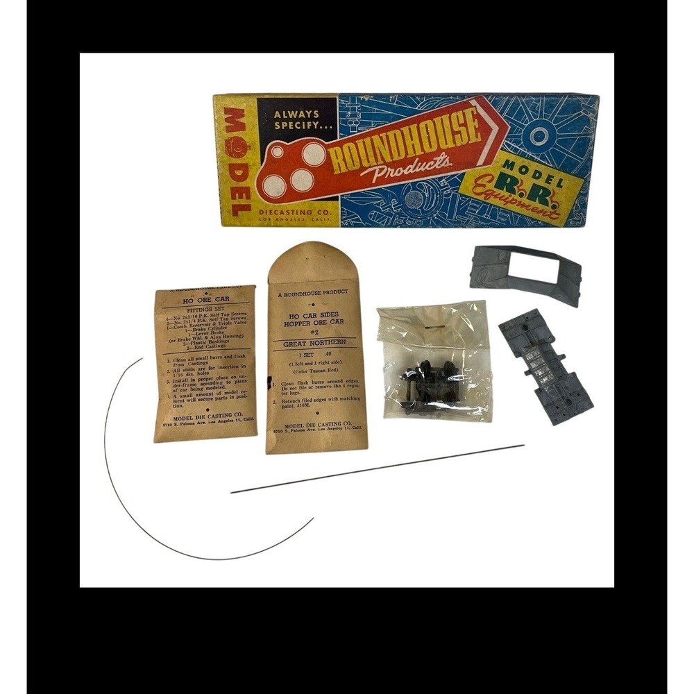 Vintage Roundhouse Products HO Scale Ore Car Kit Great Northern Model Die Cast